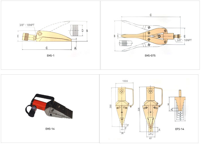 EFS / EHS Series Hydraulic Flange Spreader